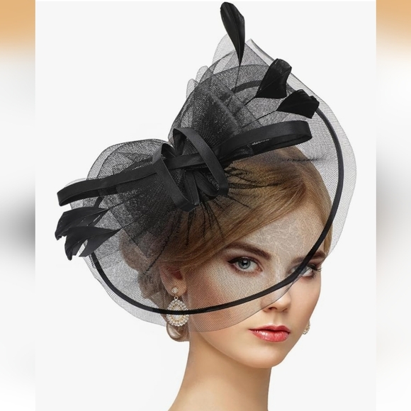 NEW! Beautiful Classic Black Kentucky Derby Hat